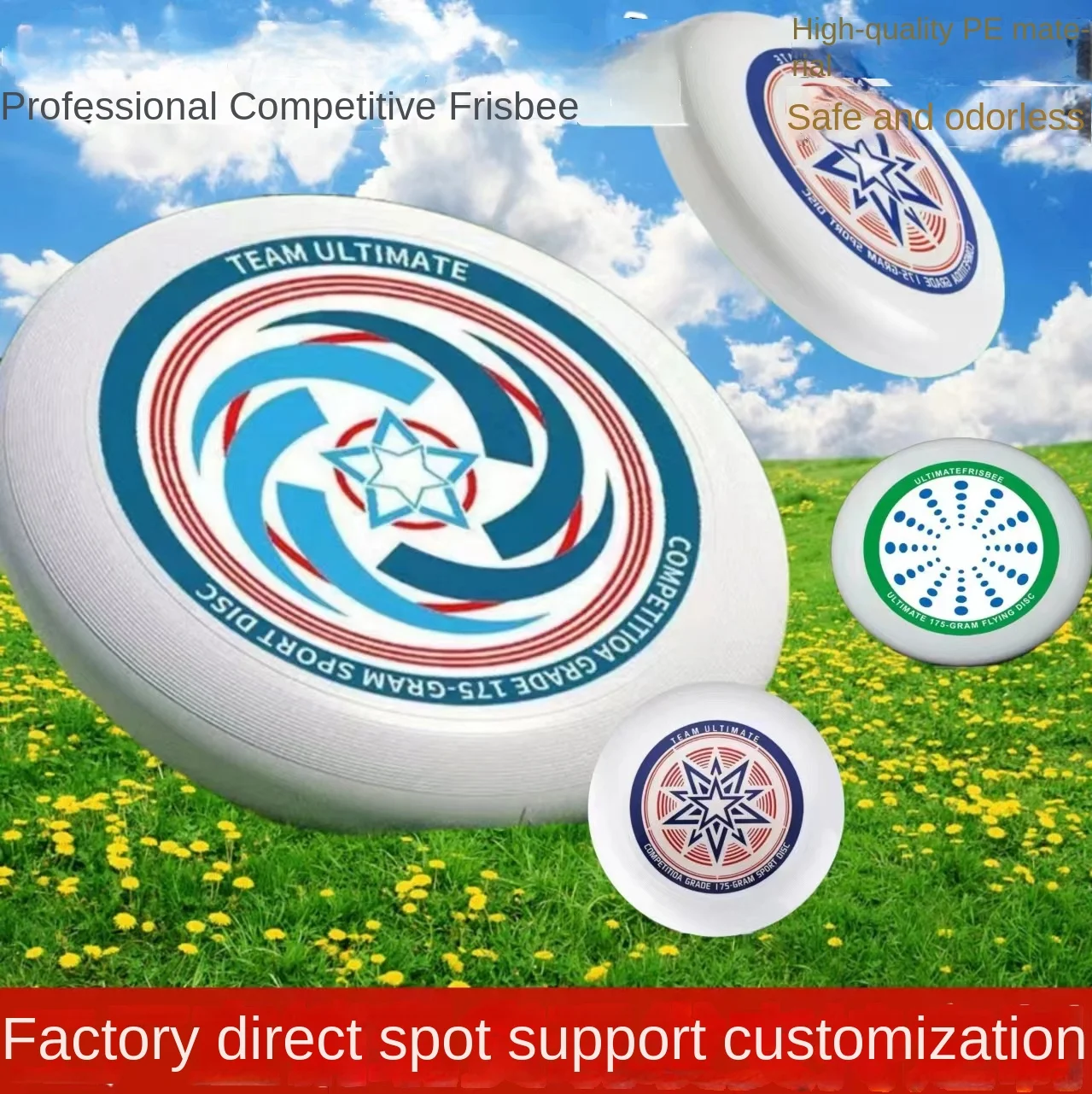 Frisbee Profesional Giratorio para Deportes al Aire Libre, Competición, Adultos y Niños, Juego de Playa y Camping, Artículos Deportivos para Exteriores