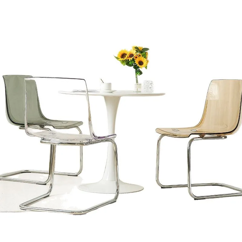 Transparent chair Simple medieval home back chair