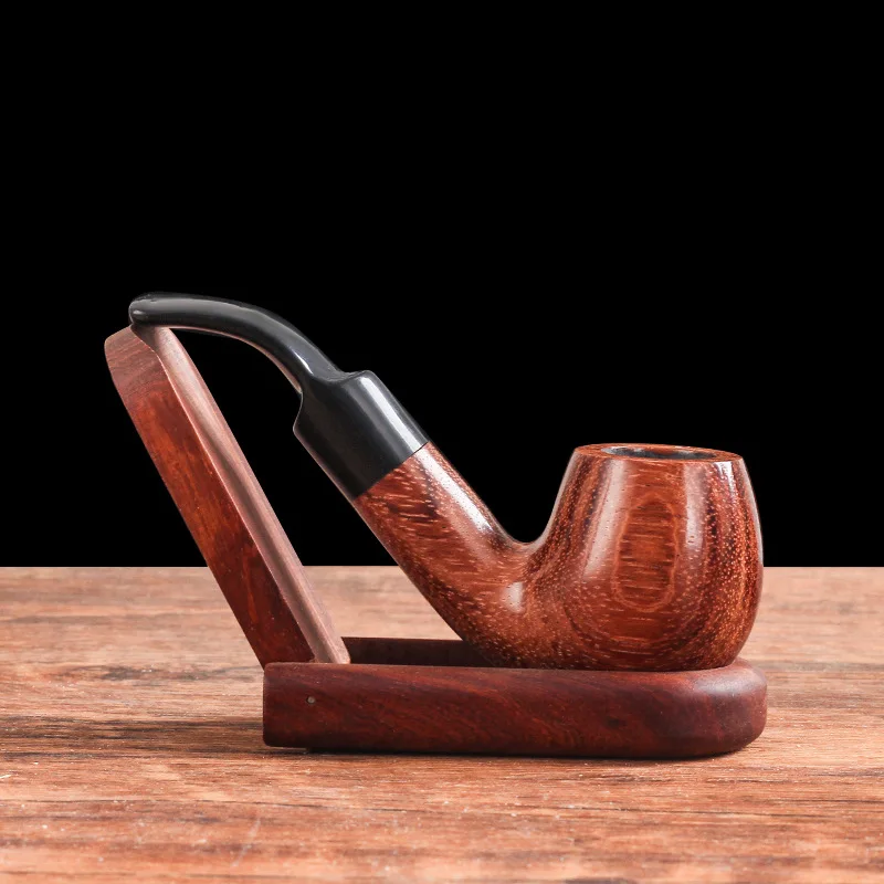 Iron Pot Resin Tobacco Pipe Smoking Filter Classic Bakelite Smoke Pipe Herb Grinder Portable Handheld Pipe Cigarette Accessories