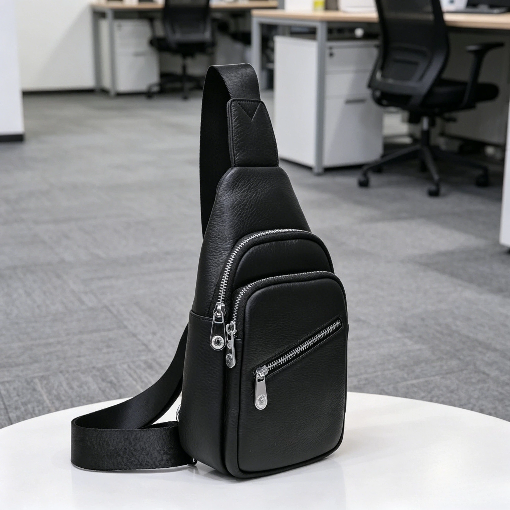 Large Capacity Functional Chest Bag Multi-pocket Organizer Sling Crossbody Bag for Men