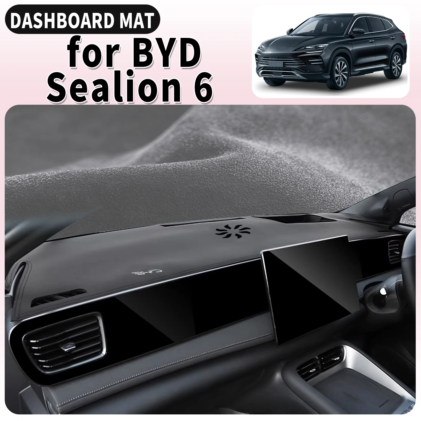 

for BYD Sealion 6 Sealion6 EV 2025-2026 Car Accessories Dashmat Dashboard Cover Pad Protective Carpet Leather DashMat Sunshade