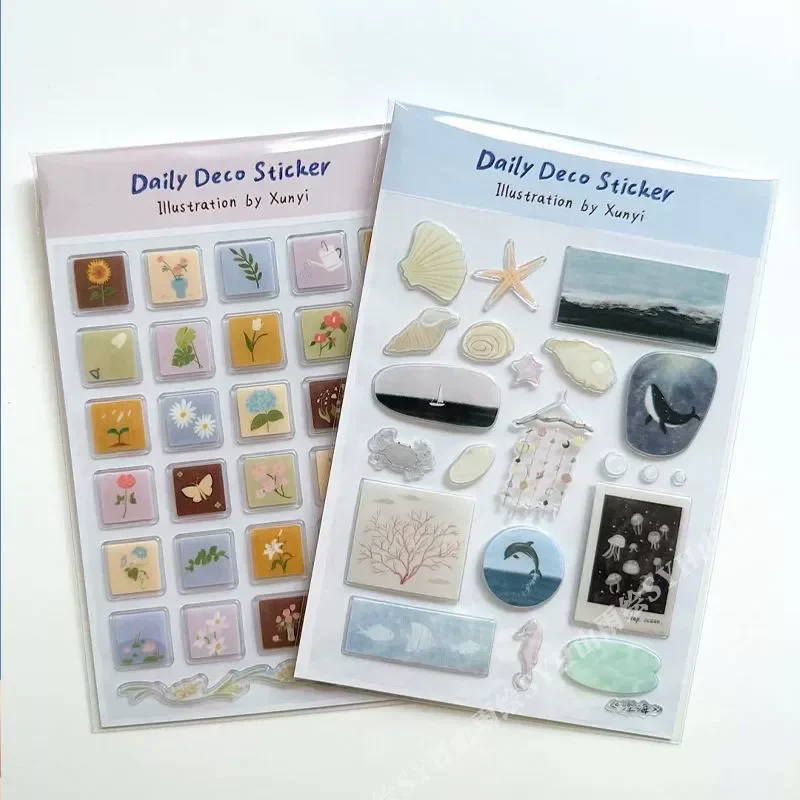 لطيف الكرتون المحيط العالم ثلاثية الأبعاد هلام ملصقات شفافة الراتنج هلام ذاتية اللصق الديكور DIY بها بنفسك الحالات الهاتف أجهزة الكمبيوتر اللوحية #3