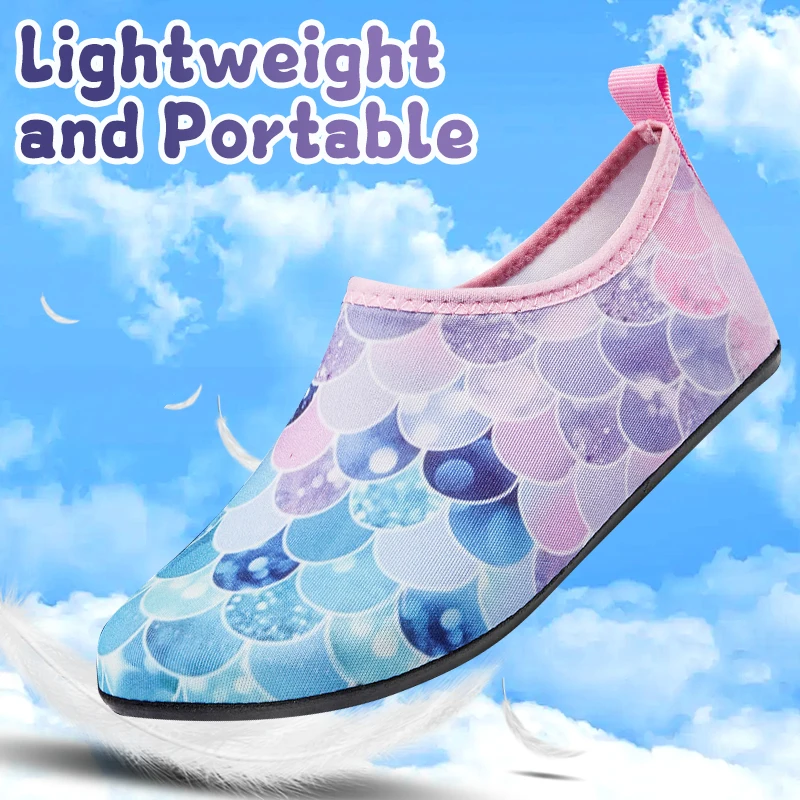 Children Water Beach Shoes Swimming Barefoot Girls Quick-Drying Aqua Shoes Boy Color Light Soft Slipper Snorkeling Swim Socks - view 6