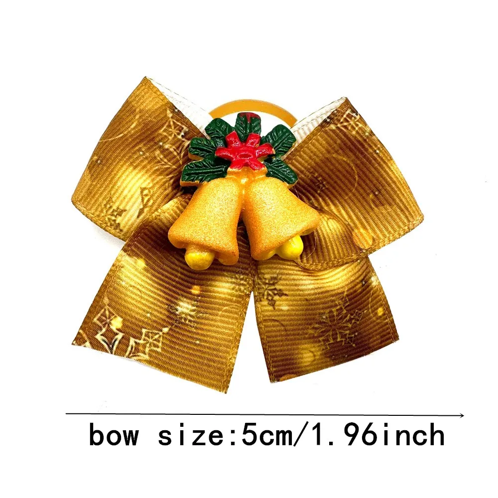 50/100pcs Christmas Pet Supplies Small Dog Hair Bows Pet Dog Hair Accessories Small Dogs Hair Bows Rubber Bands Pet Dog Bows