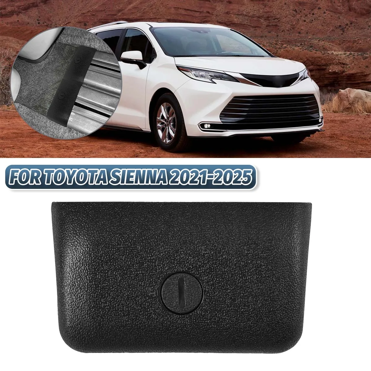 58595-08110-C0 Car Floor Sliding Seat Rail End Cover Interior Replacement For Toyota Sienna 2021 2022 2023 2024 2025 2026