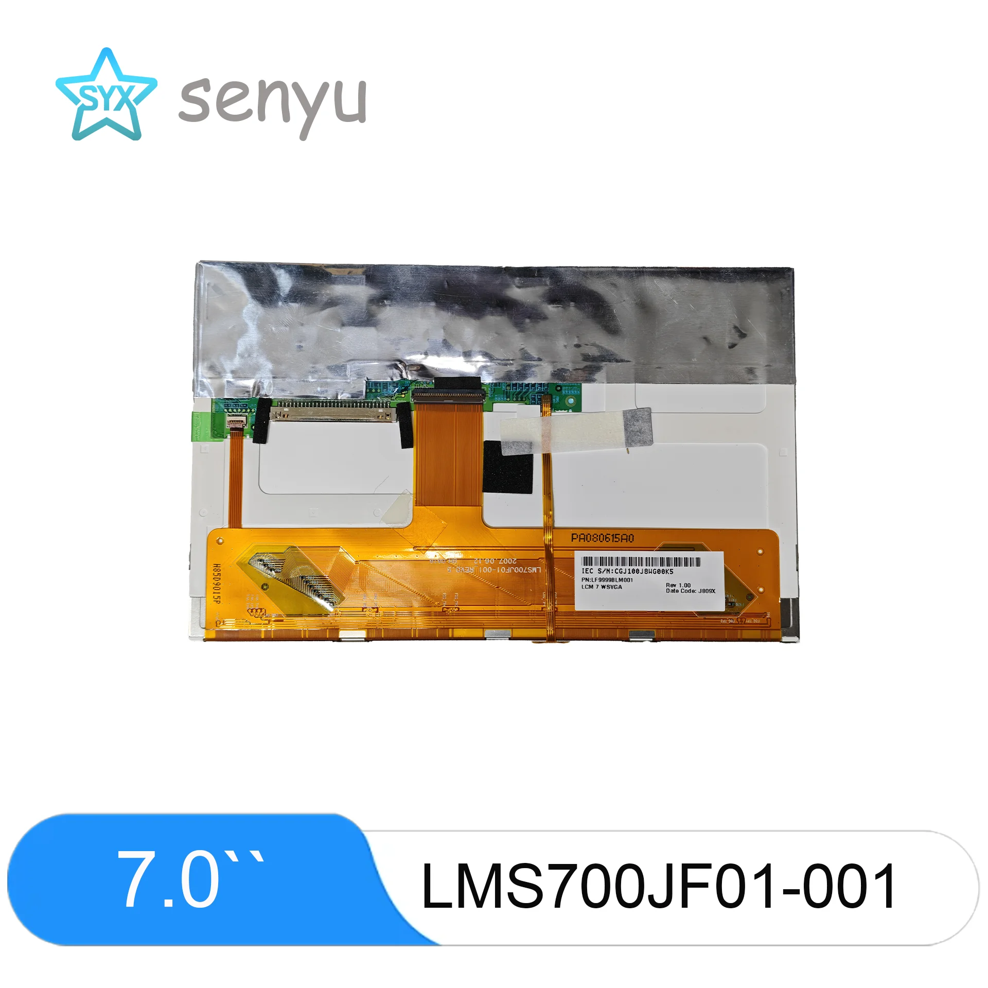 7 Inch LMS700JF01-001 LCD Resistive Touch Screen 800×480 For Old HMI Medical Equipment Display Assembly
