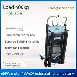 400KG Electric Stair Climbing Car Heavy up And Down Stairs Cart Folding Stair Climbing Machine