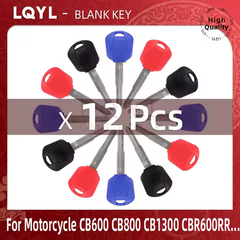 12Pcs Motorcycle Key Uncut Blank Replace Keys For Honda CB600 CB800 CB1300 CBR600RR CBR893 CBR929 CBR1000RR CBR1000 CBR900RR F4