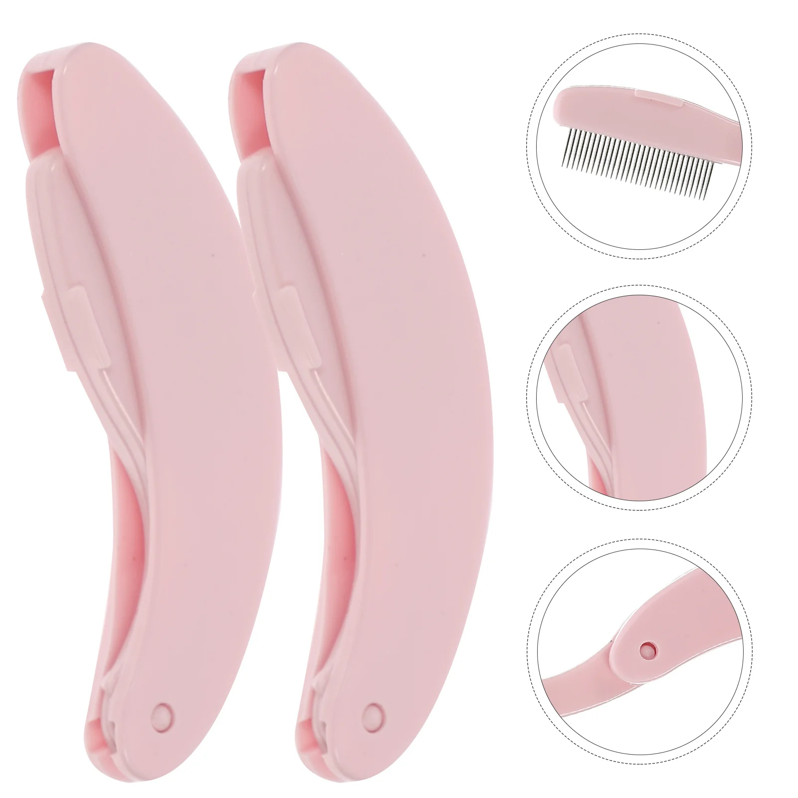 

2Pcs Dense Teeth Eyelash Comb Metal Eyebrow Comb Professional Reusable Tool for Flawless Makeup Application Eyebrow Makeup Tool