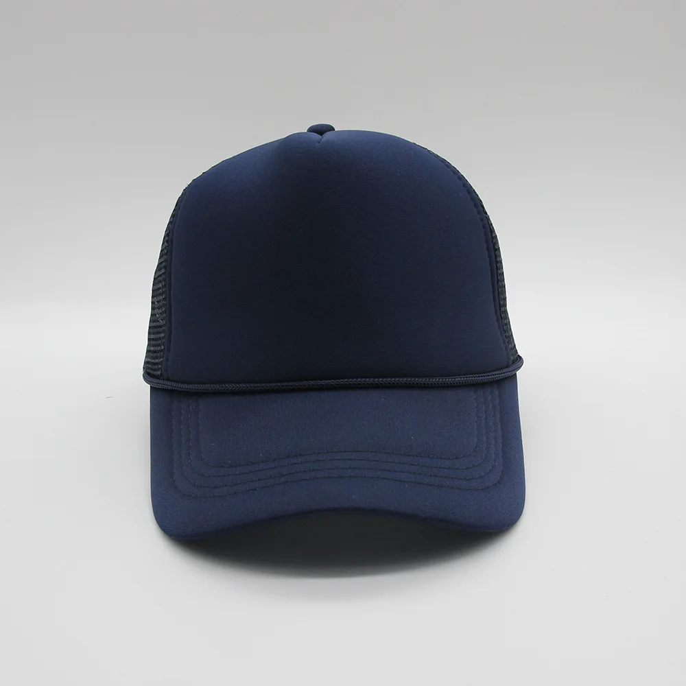 Neue Trucker Caps Männer Frauen Plain Blank Schaum Mesh Baseball Kappe Mit Seil Sommer Atmungsaktive Outdoor Sport Sonnenblende Hüte – Detail 8