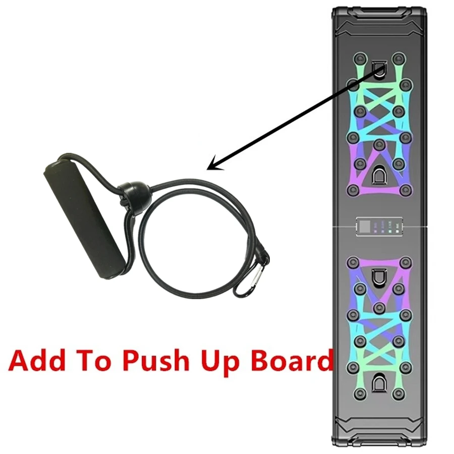 2 stücke Hohe Elastische Stepper Pull Seile Arm Übung Yoga Latex Geflochtene Fitness Expander Push-Up Board Widerstand Bands Zubehör – Detail 7