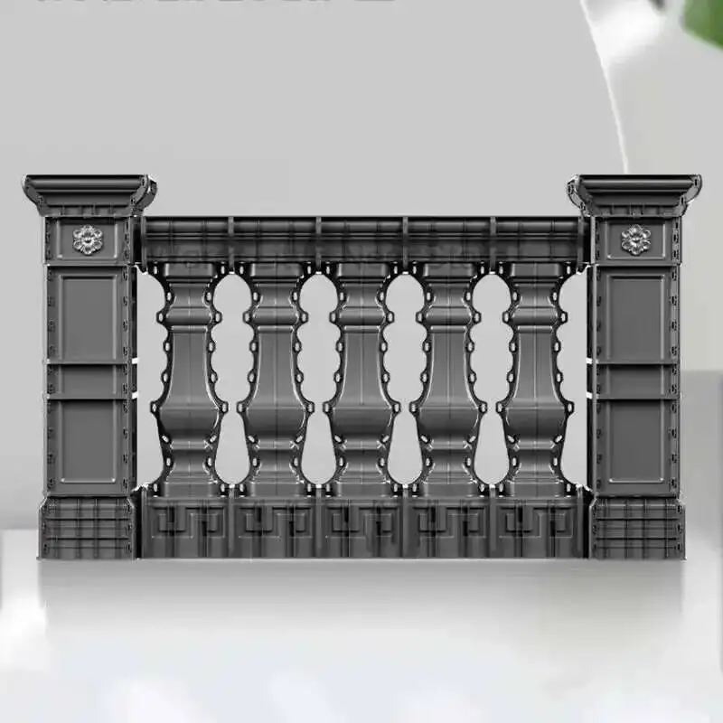 Thickened Guardrail Cement Roman Column Mold Garden Buildings Cast-in-place Square Roman Column Mold Home Balcony Railing Mold X