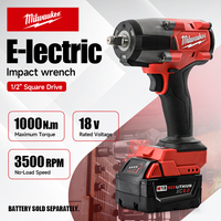 Milwaukee 1000N.m Brushless Electric Impact Wrench 1/2 Cordless Electric Wrench Hand Drill 18V Socket Power Tool No Battery