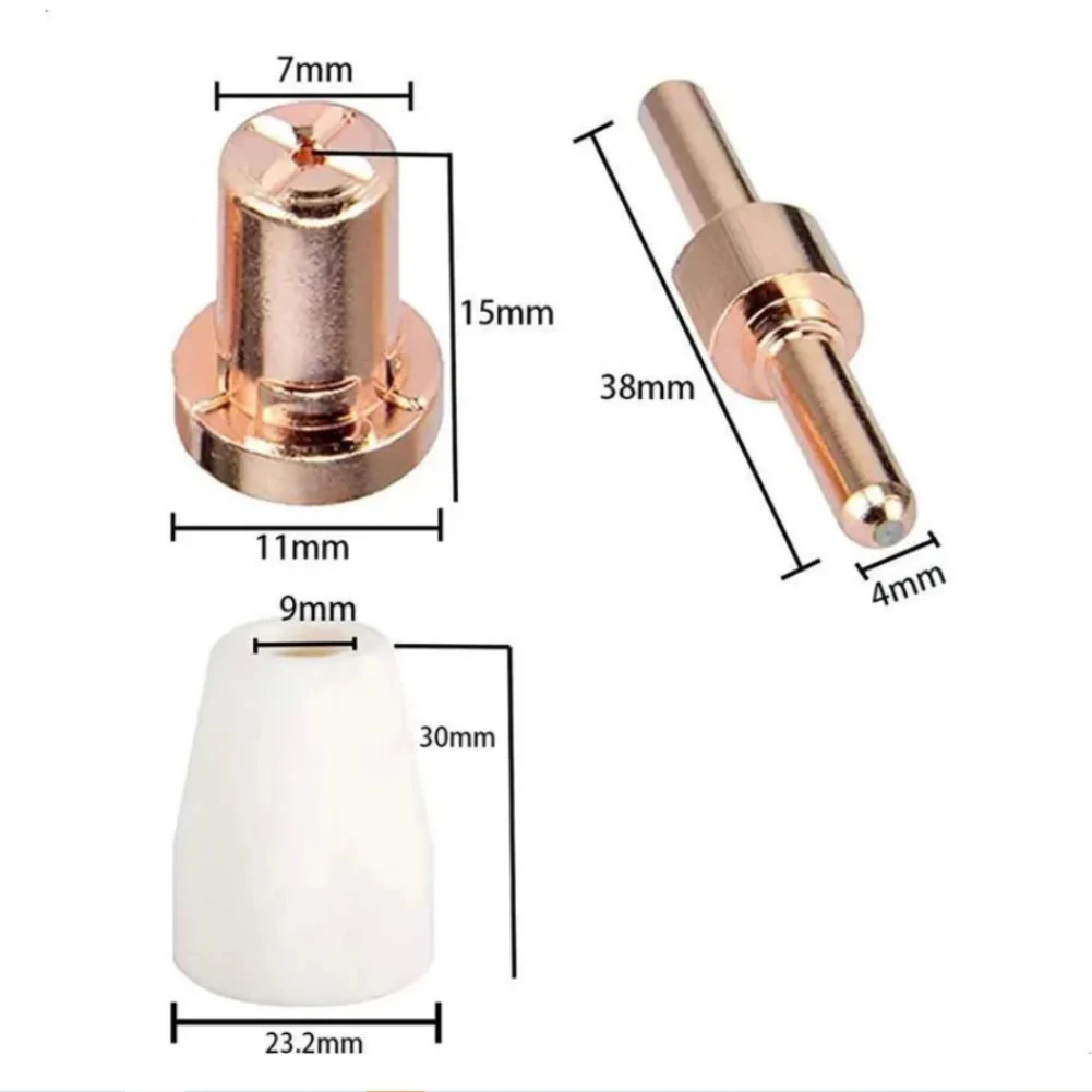 

30pcs Practical Welding Accessories Kit Copper Electrodes Argon Torch Tools for Electrical and Welding Projects