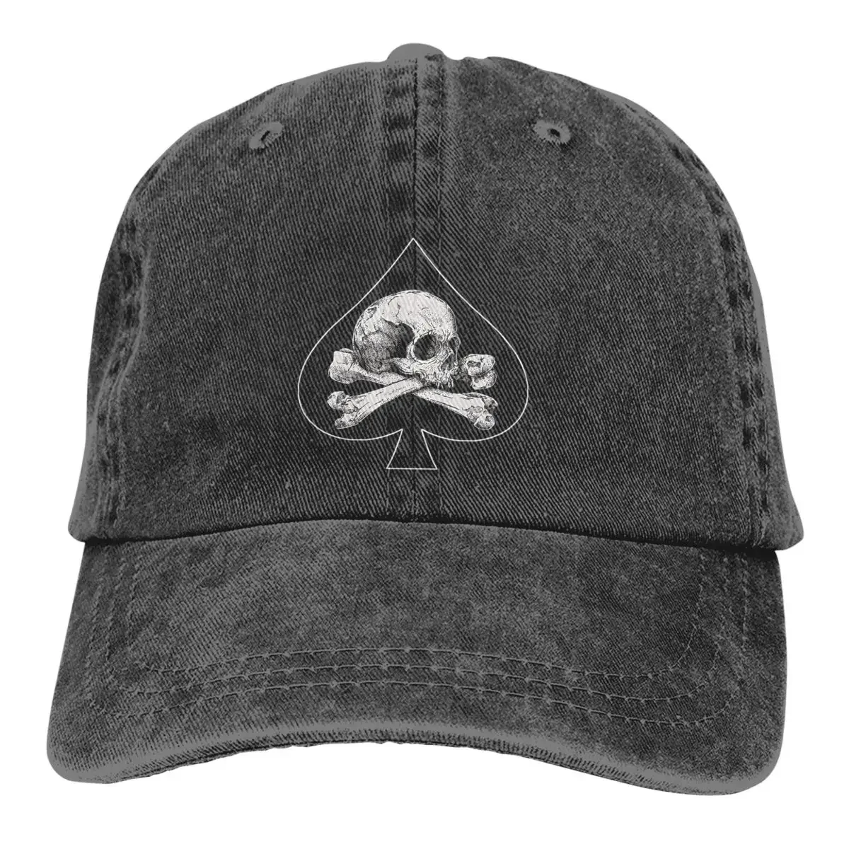 Summer Cap Sun Visor Ace Of Spades Skull Hip Hop Caps Poker Cowboy Hat Peaked Hats