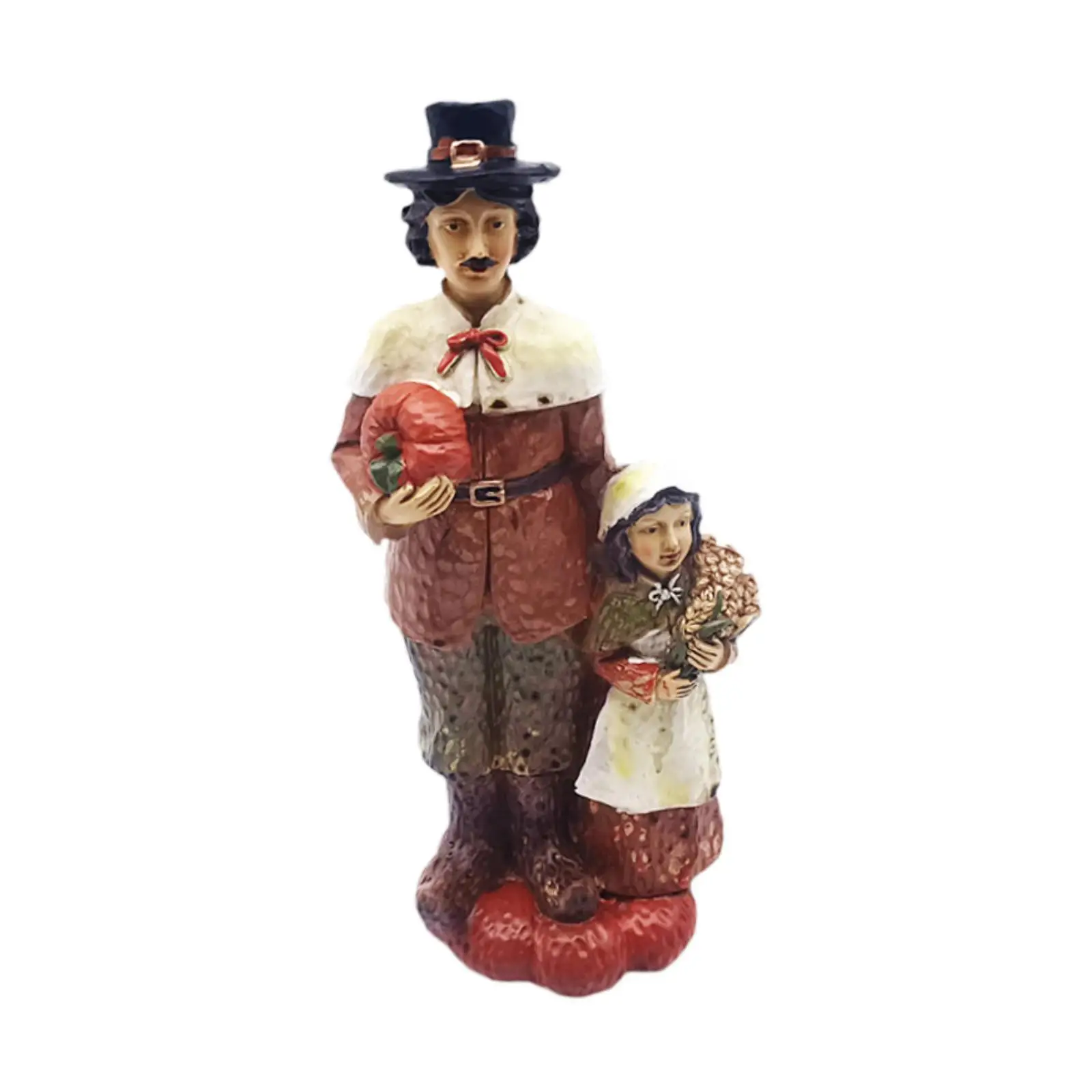 Modern Tabletop Figure Statue Resin Fall Harvest Decor Thanksgiving Sculpture for Home Office Cabinet Art Collectible