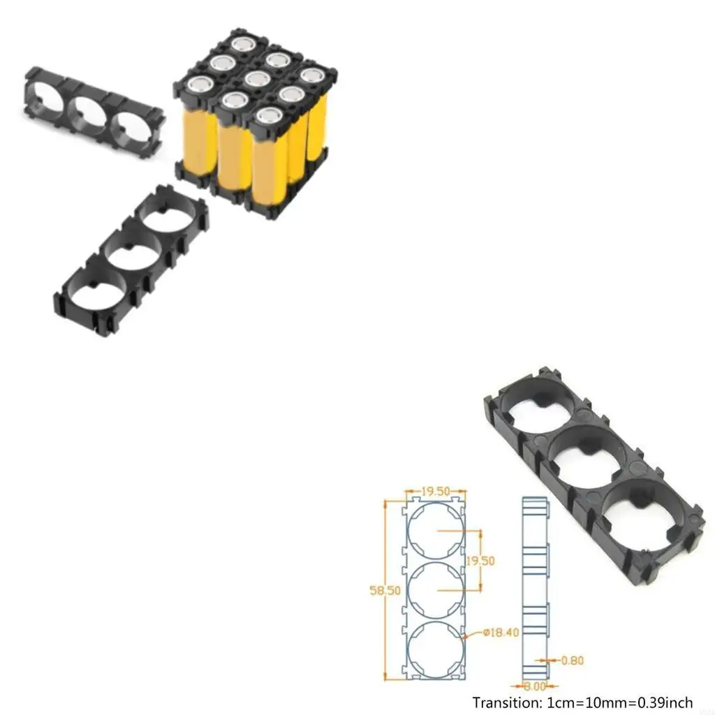 193A 18650 battery Spacer Frame Radiating Holder Plastic Bracket 10Pc