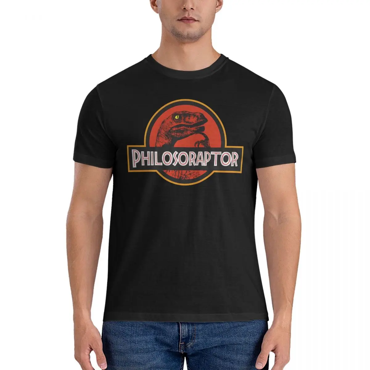 Philosoraptor Meme - Movie Parody T Shirts Men's 100% Cotton Funny T-Shirt Round Neck philosoraptor Tees Short Sleeve Clothing