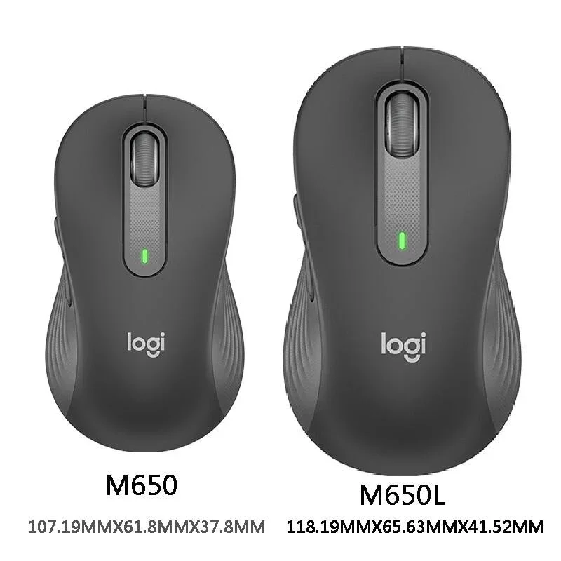 Logitech M650 M650L Silent Click Mouse, Wireless Mouse Bluetooth Mouse, USB Receiver, Ergonomic Mouse, Quiet Mouse for Office,