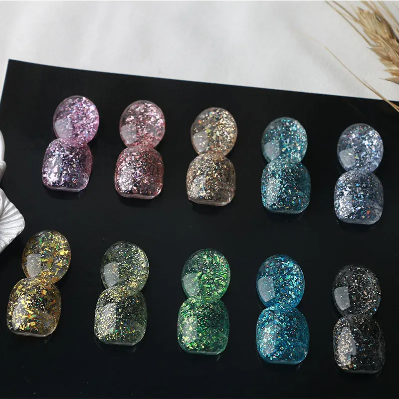 Arte Clavo 8ml Paillettes luminose Smalto gel Glitter Pittura diamante Nail Art Design Vernici ibride Base superiore Primer per manicure