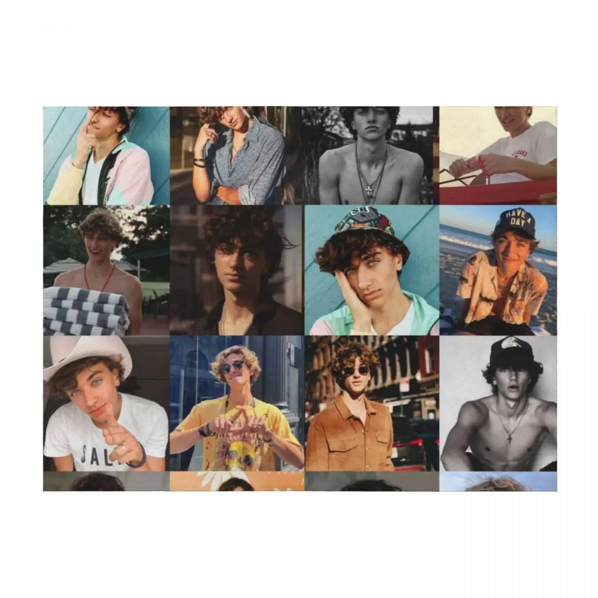 

Gavin Casalegno Collage Throw Blanket Hairy Sofa Quilt Cute Plaid Custom Blankets