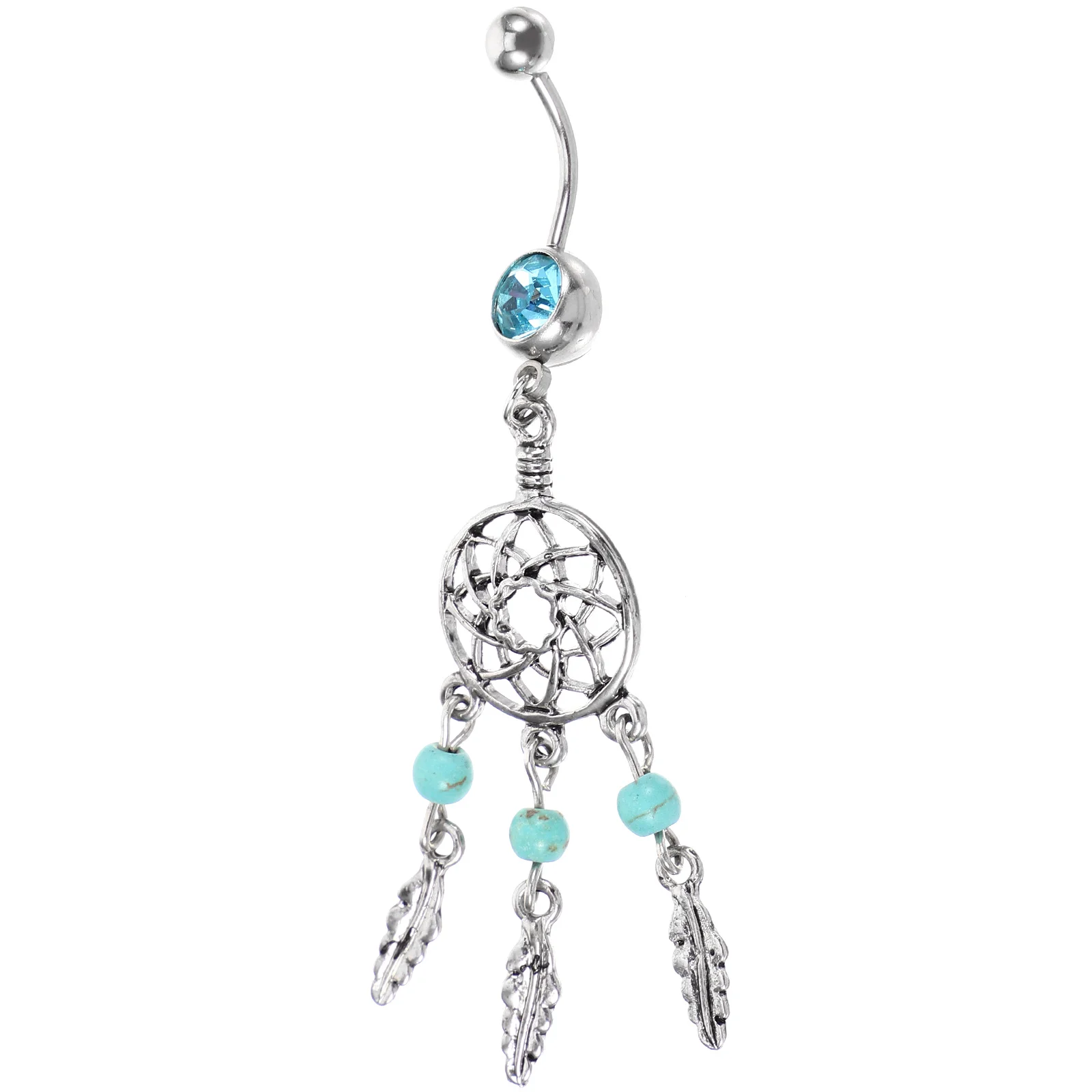 

Dreamcatcher Belly Ring Stone Piercing Jewelry Lightweight Durable Navel Rings Women Body Accessories