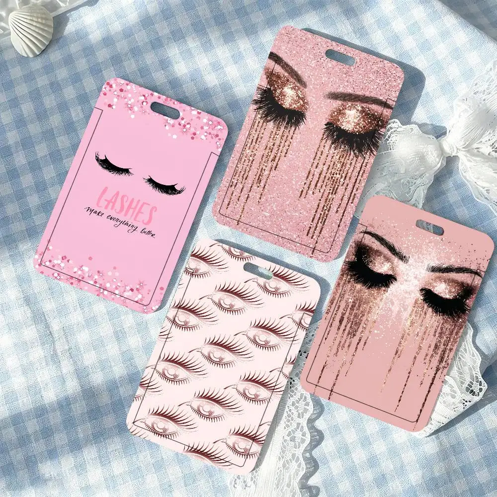 Beauty Makeup Eyelash Lanyard Card Holders Student ID Card Holders Neckband Card Holders Access Control Accessories Gifts