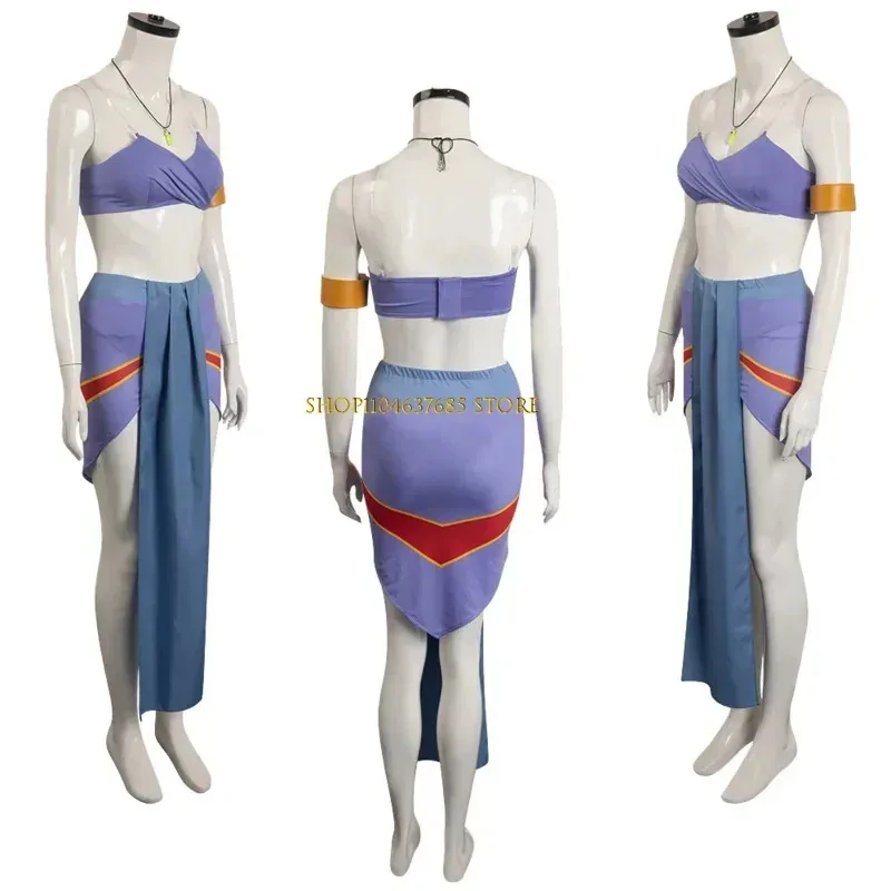 بدلة الأميرة كيدا التأثيرية فانتازيا المثيرة 2001 أزياء كرتونية لفيلم أتلانتس ملابس تنكرية للنساء البالغات ملابس خيالية للهالوين AB53