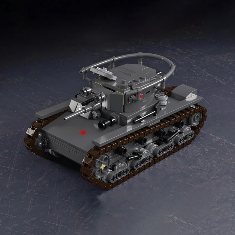 T-26 Military Light Tank Model MOC Building Bricks War Equipment Modular Technology Gifts Holiday Assemble Toys Suit Ideal Gift