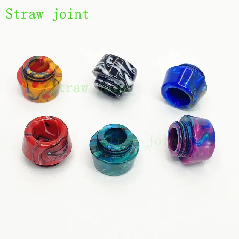 10PCS 810 Random Color Resin Straw Joint