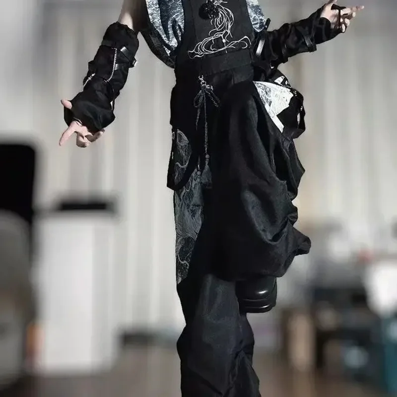 ترقية جديدة Chiense هان عناصر قميص بدون أكمام المتخصصة الشباب الشعور الملابس الرجال النساء أنيق الشارع كوس موضة ملابس يومية