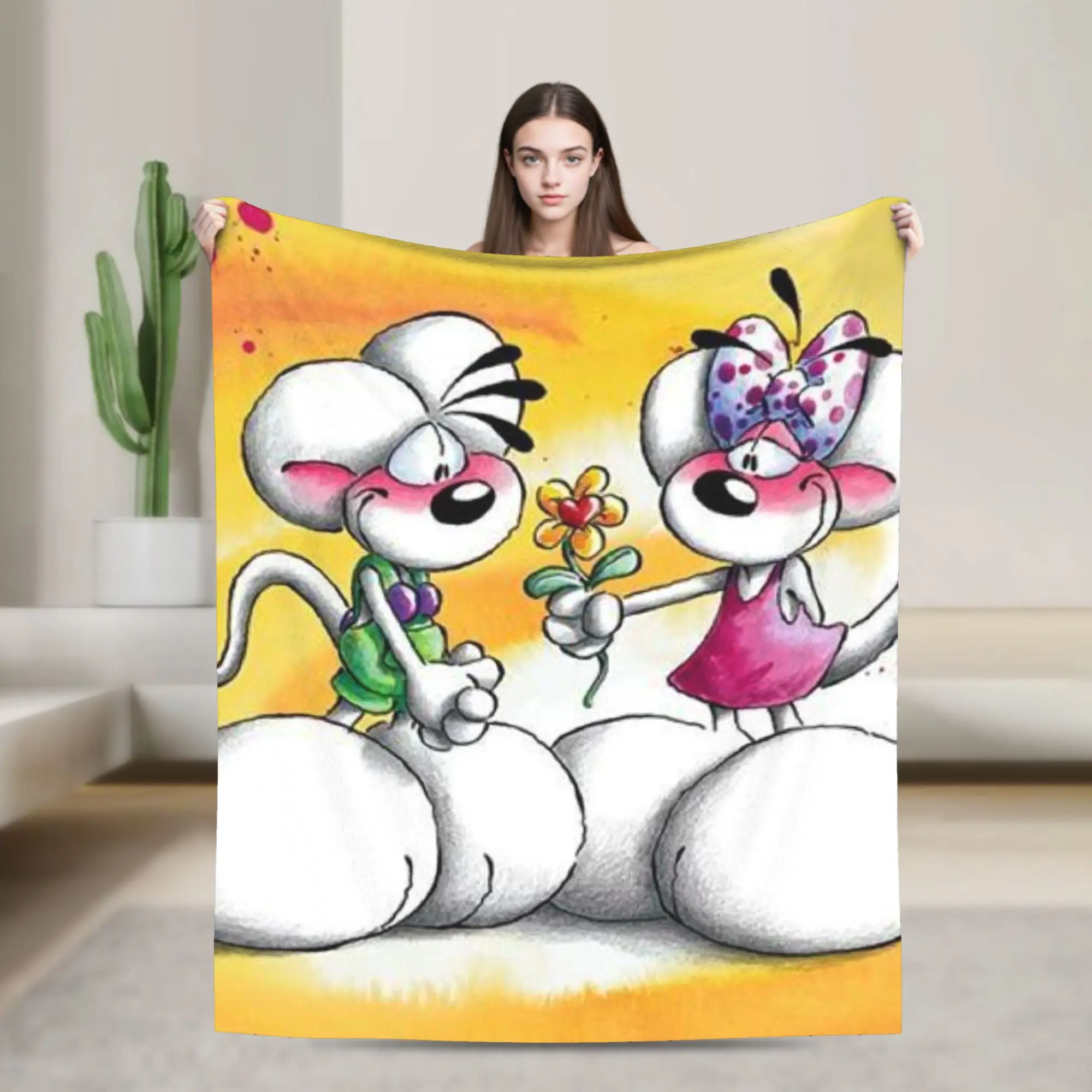 

Супермягкое одеяло Diddl Diddlina, фланелевое флисовое легкое одеяло премиум-класса, теплое плюшевое одеяло, всесезонное использование