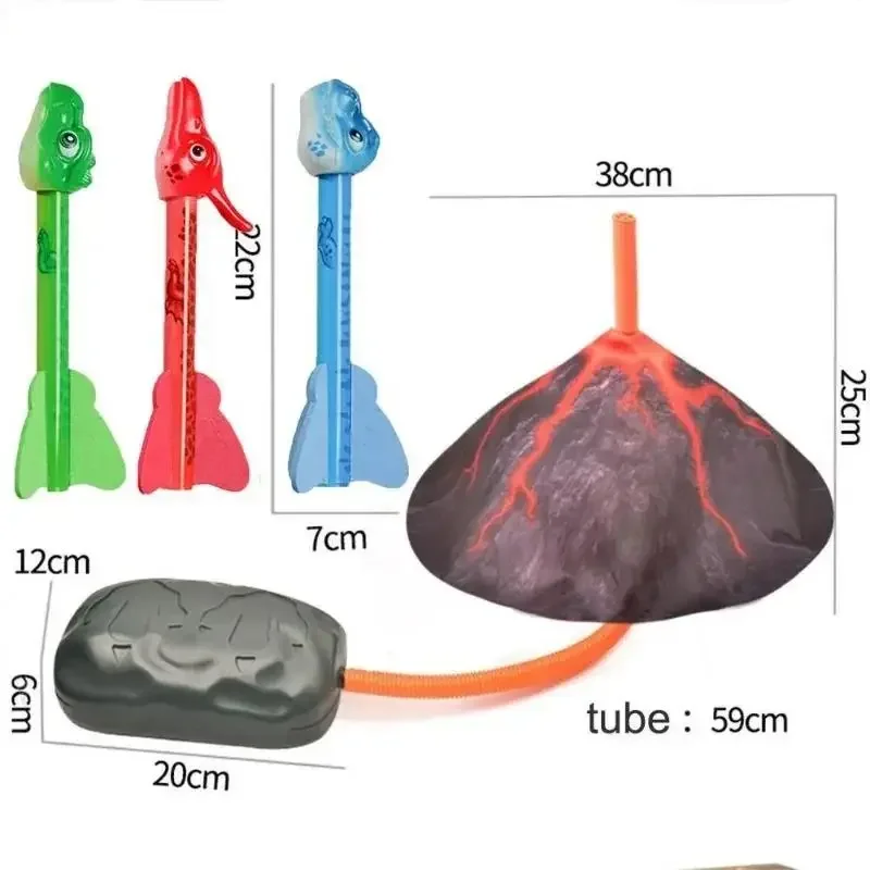 التفاعل بين الوالدين والطفل مسابقة تنافسية قاذفة صاروخ الديناصور الطائر ألعاب خارجية للعائلة هدايا ألغاز للأطفال