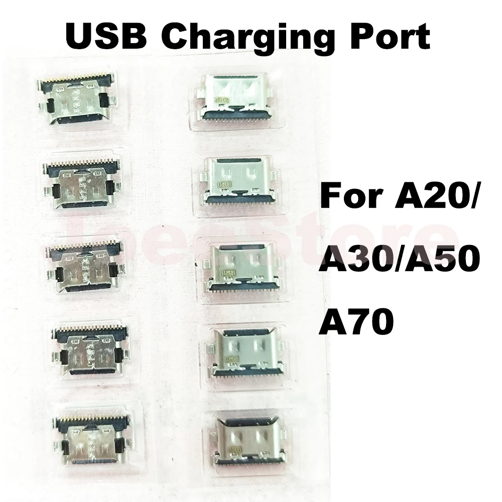 10pcs Micro Charging Port For Samsung A52 A72 A51 A32 A20 A50 A70 A01 A11 A21S A21 A20S A31 USB Charger Pin Jack Dock Connector