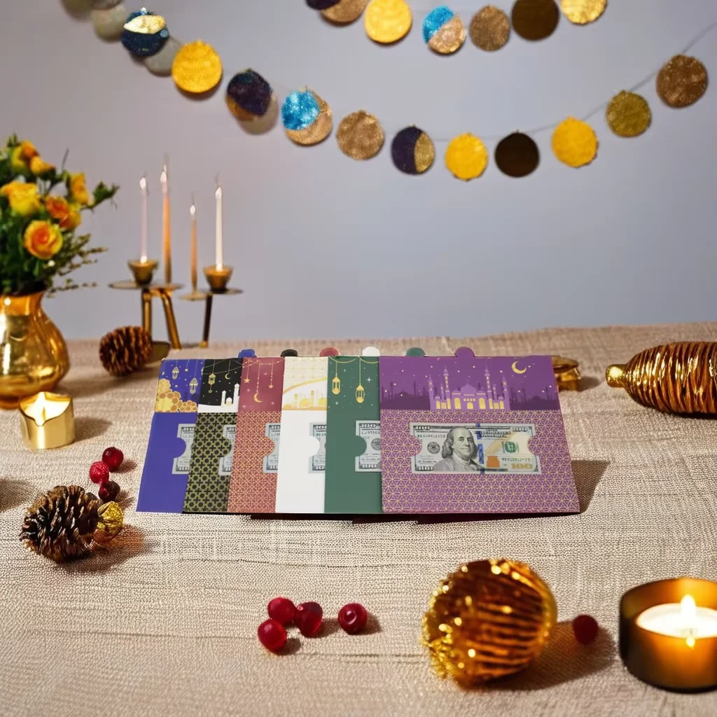 12/24 Pack Eid Mubarak Money and Gift Card Holders Eid Al-Adha Greeting Cards for Eid Ramadan Party Supplies