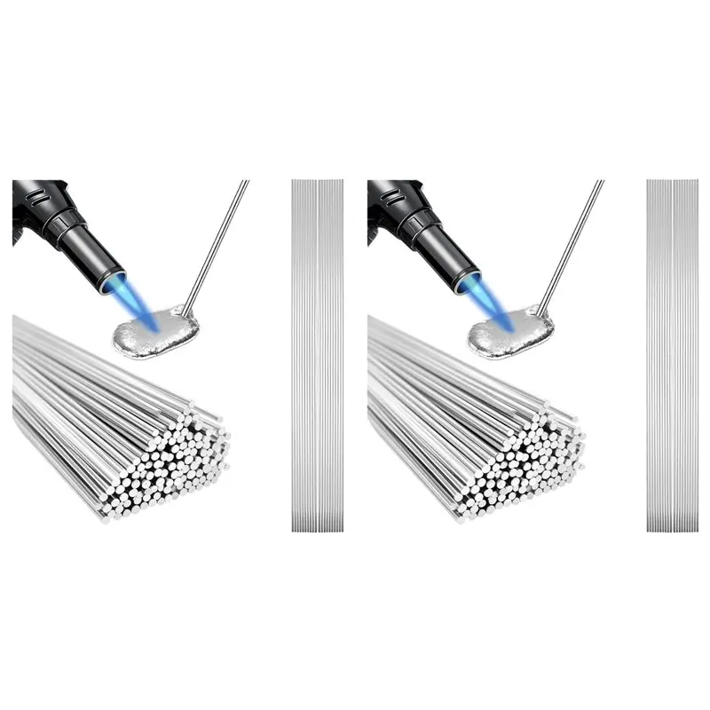 TFORU-Aluminum Brazing Rods, 100PCS Low Melt Aluminum, Aluminum Repair Rods For All Position Welding, Aluminum Soldering Wire