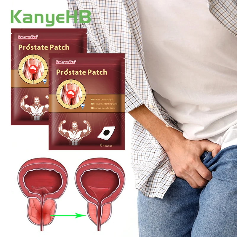 16Pcs=2Bags Prostate Patch Improves Prostate Problems Male Body Care Relieves Prostate Discomfort Prostatic Navel Plaster A2571