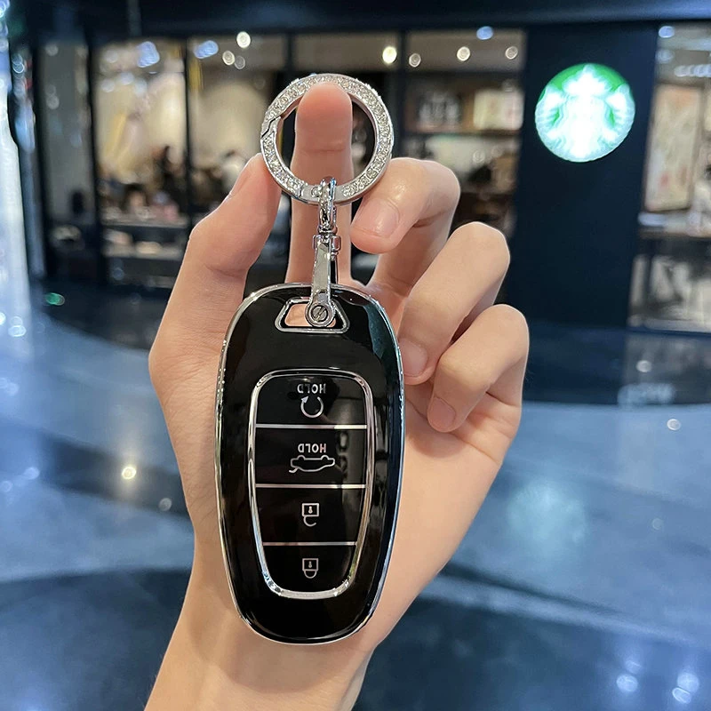 Tpu Car Key Case Cover For Hyundai Tucson Solaris Sonata Hybrid NEXO NX4 Santafe dn8 2020 2021 2022 Accessories