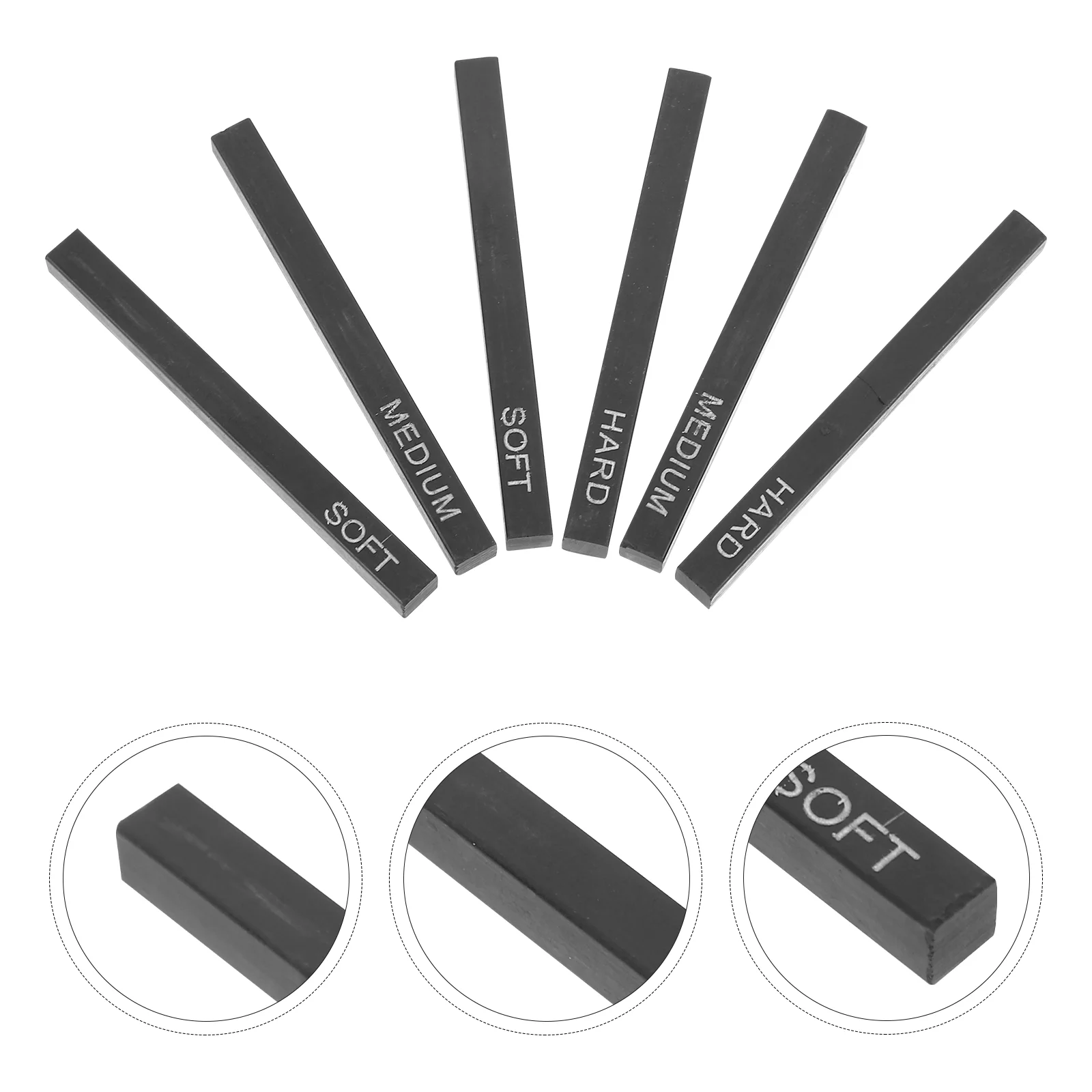 6 Pcs Sketch Carbon Square Bars Charcoal Sketching Charcoals Compressed Rods Sticks Supplies Black