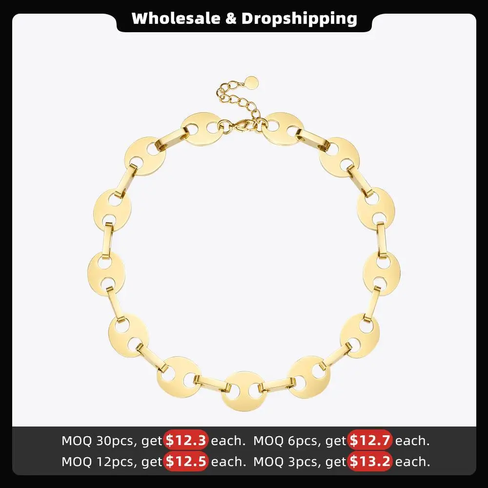 ENFASHION Long Pig Nose Necklaces For Women Gold Color Bunch Choker Necklace Stainless Steel Fashion Jewelry Harajuku P203179