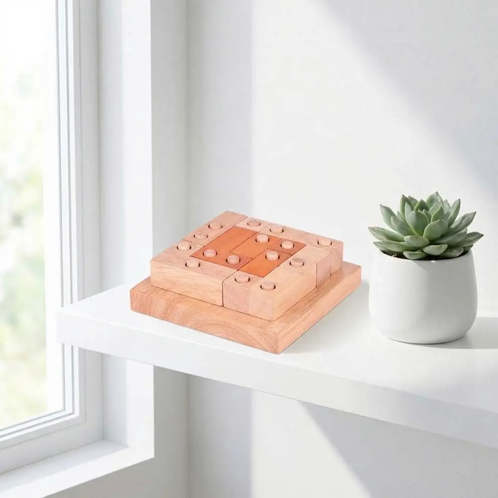 

IQ Geometric Puzzle Game 3D Educational IQ Puzzle Mind Brain Teaser Brain Colorful 3D Wooden Puzzles Children and Adults