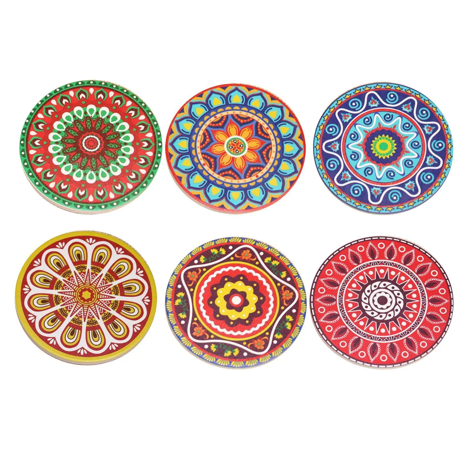 Ceramic 3D Mandala Coasters Coffee Cup Pads Birthday Housewarming Gifts Dining Room Kitchen Decoration