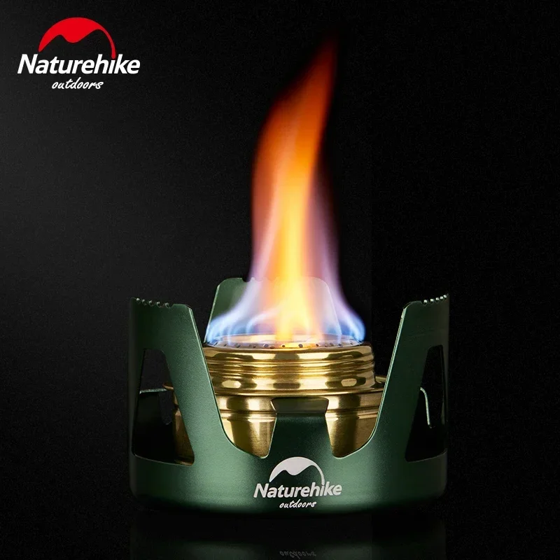 Naturehike-Portable Mini Alcohol Stove with Stand, Ultra-light Liquid, Solid, Outdoor, Backpacking, Hiking, Camping, Furnace