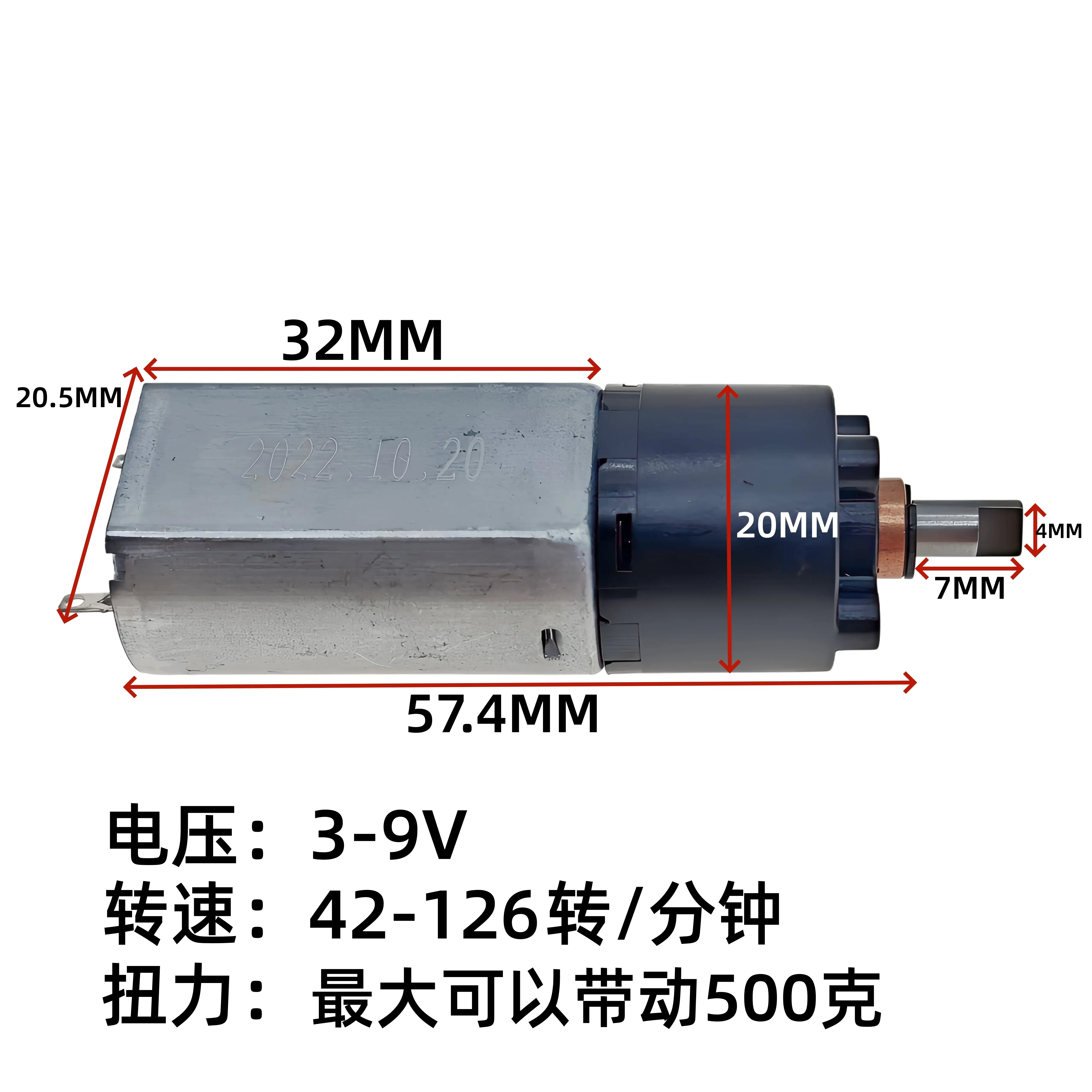 3‑9V High‑Torque Quiet Micro DC Reducer Motor, 180 Precision Gear Motor, Spare Part for DIY Craft & Modification