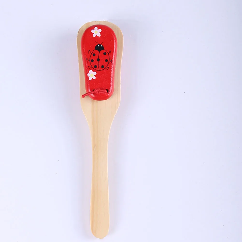 

2pcs Long Handle Castanet Wooden Kids Percussion Instrument For Children Musical Education Early Learning Plaything