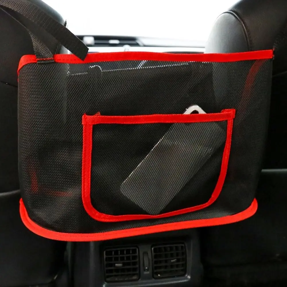 Large Capacity Car Seat Net Pocket Handbag Purse Holder Interior Accessory Storage Bag Between Seats Universal Car Accessories