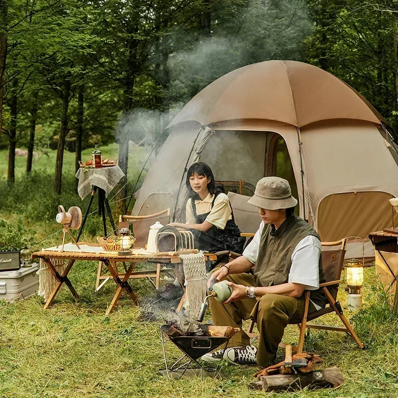 Naturehike Outdoor Octagon Tent Camping 3-4 Persons Multi-window Ventilation Double Door Mushroom Equipment waterproof