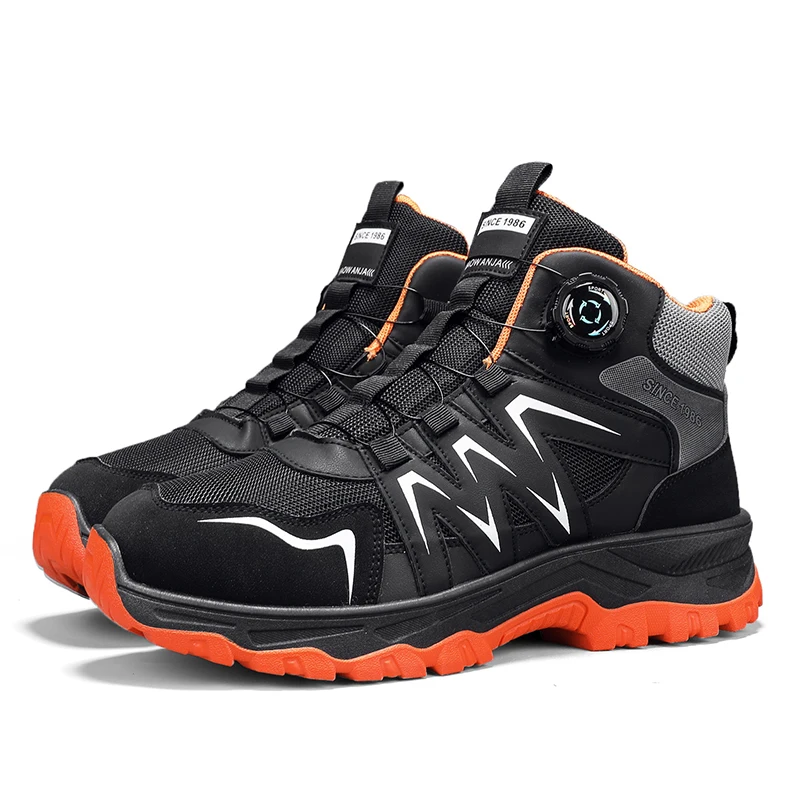 Nuevas botas de seguridad para hombre, zapatos indestructibles para el trabajo, zapatillas de deporte, botas protectoras con punta de acero, botas tácticas de trabajo antigolpes y antipinchazos