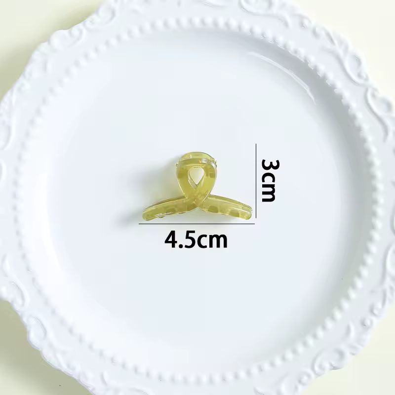 4.5cm Mini Cute Claw Clip Small Girl Hair Claw Semi Transparent Bangs Side Clip Small Shark Clip Women's Hair Apparel Accessory - Image 32