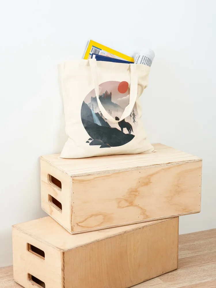 Geralt on the Ride Tote Bag حقائب كبيرة الحجم حقيبة قماش للمتسوقين مخصصة للنساء